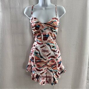 PrettyLittleThing ladies Multicolor Abstract Dress size 8